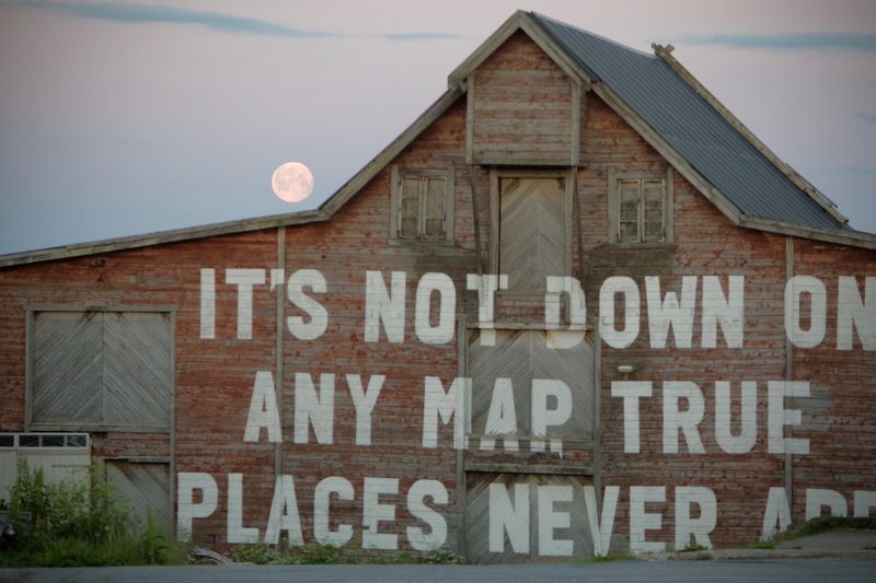 It's not down on any map. True places never are.