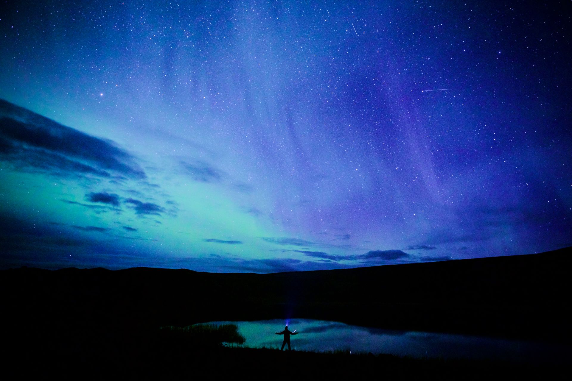 Nordlys og stjerneskudd